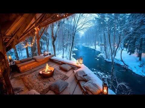 Why This Winter Riverside Campfire Nature Sounds Ambience Feels So Calming 