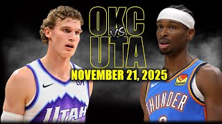 Oklahoma City Thunder Vs Utah Jazz Full Game Highlights - November 21, 2025 Nba Season