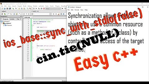 ios_base::sync_with_stdio(false) use in c++