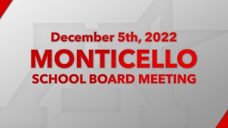 School Board Meeting - Monday, December 5th, 2022