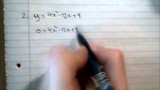 Sketching Quadratic Functions