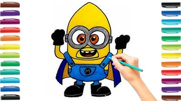 How to Draw Mega Minion Gus/Despicable Me 4 Drawing/Easy Mega Minion Gus Drawing for Kids