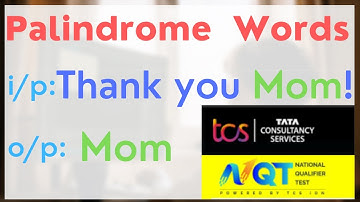 Palindrome Words in a Sentence || TCS NQT || Java || Hindi