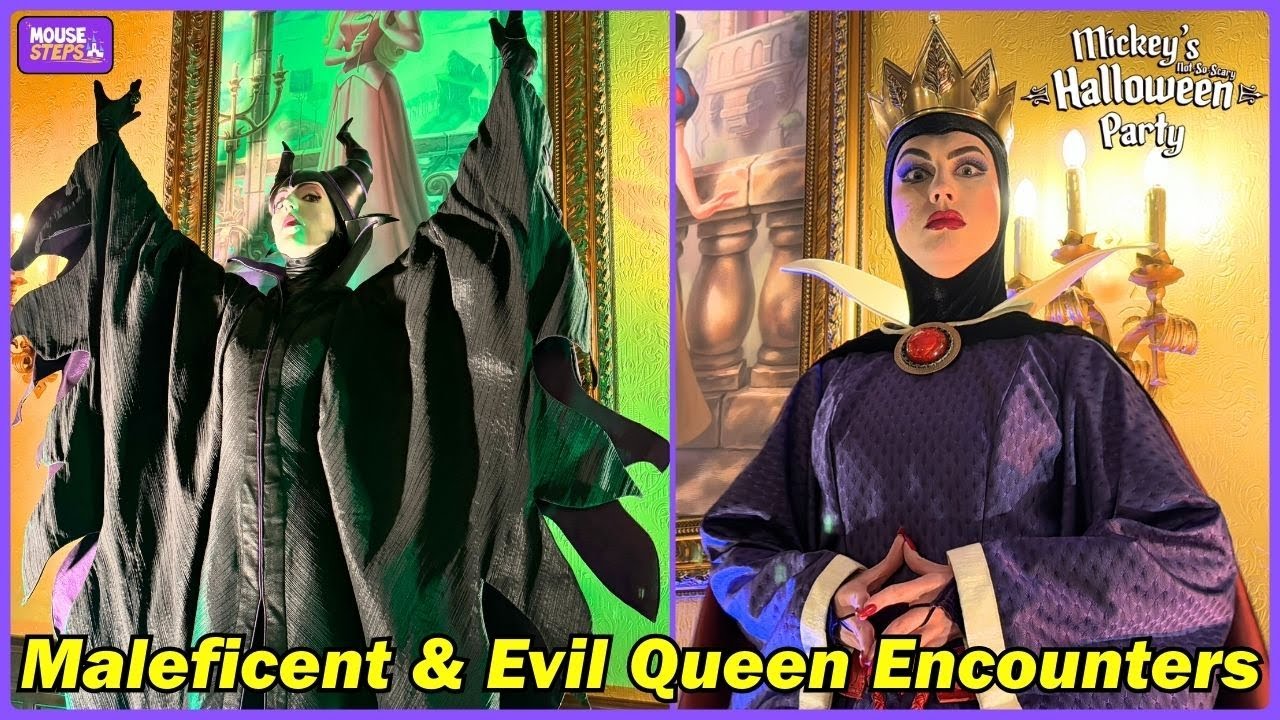 Maleficent & Evil Queen in Princess Fairytale Hall at Mickey’s Not-So-Scary Halloween Party 2024