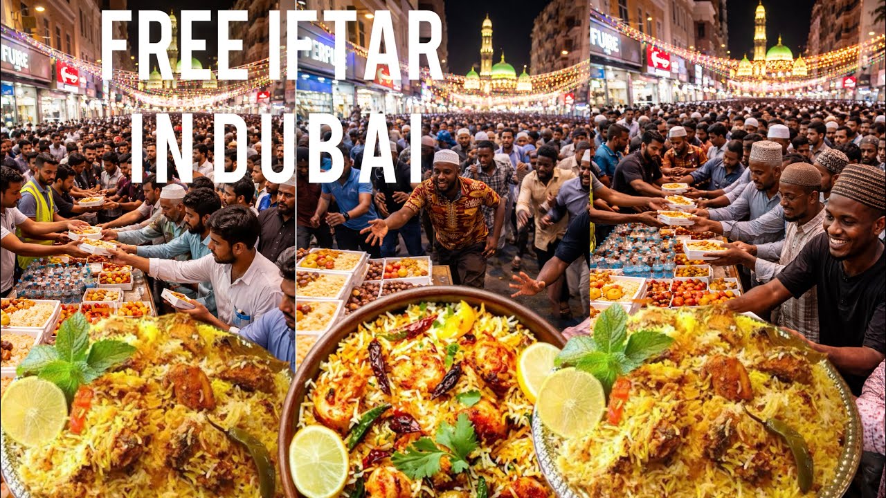  Ramadan 2026 in Dubai 🇦🇪 | Iftar Rush in Naif Deira – Free Food Everywhere 🌙