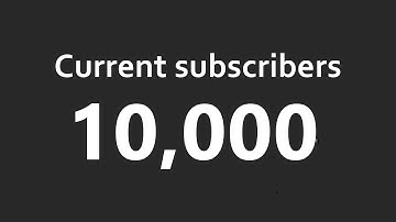 10,000 subscribers...