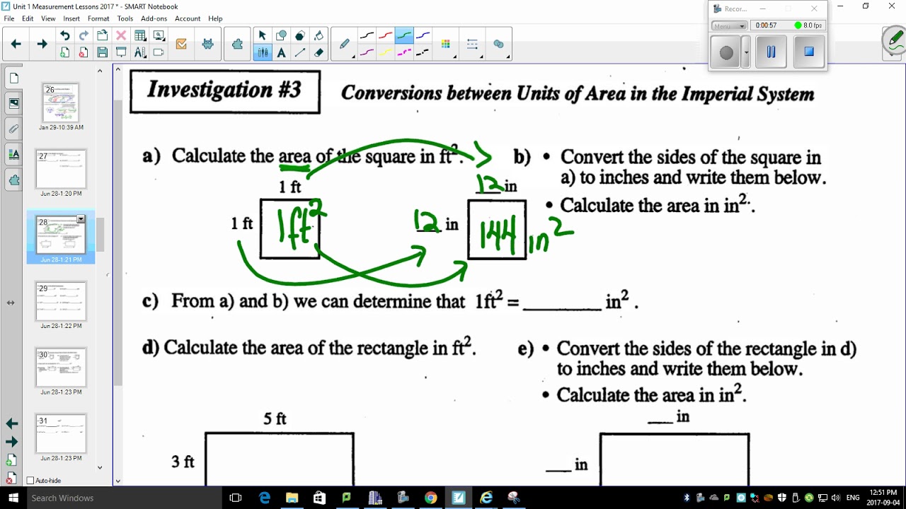 Unit 1 4A 2 Conversions of Area in Imperial Units - YouTube