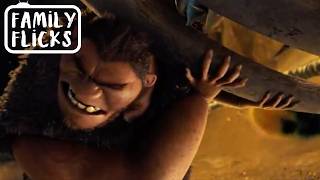 Grug Vs. The Tornado Epic Escape Scene The Croods 2013 Family Flicks