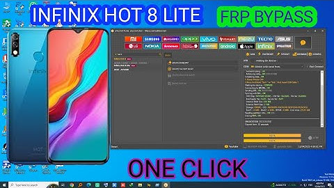 infinix Hot 8 lite frp bypass with unlock tool