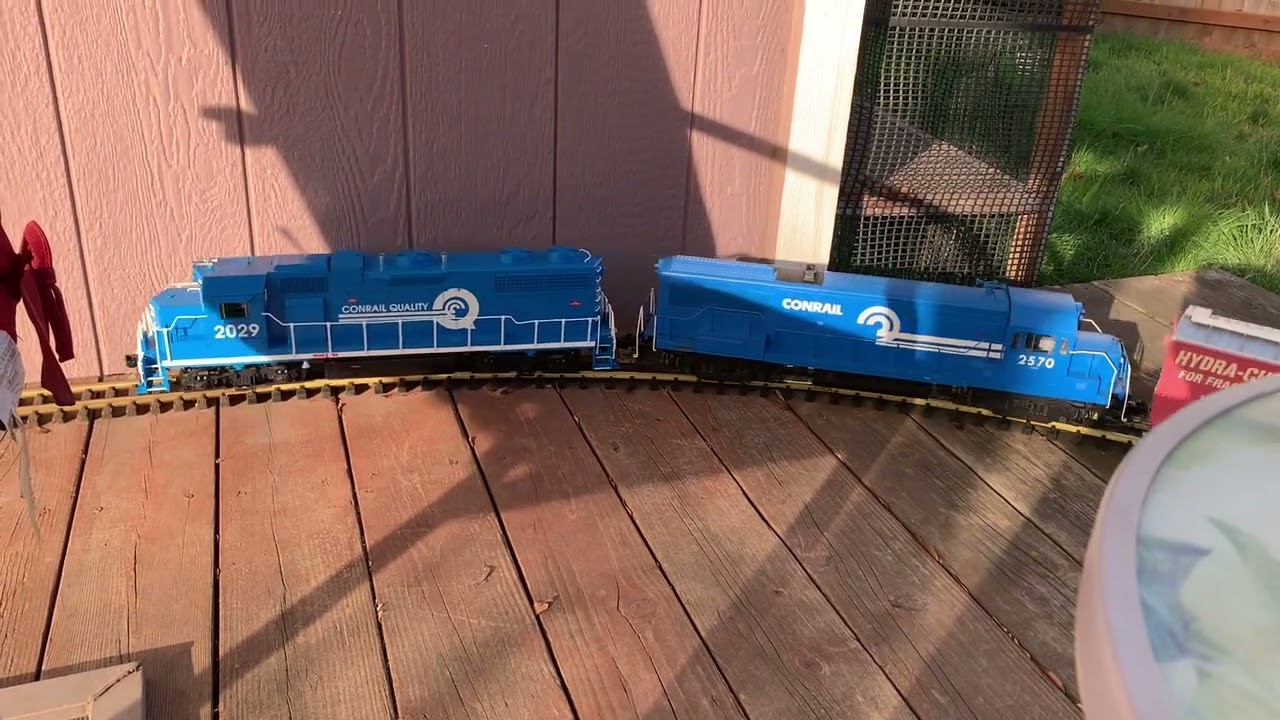 Running G scale trains in this nice but cold weather. MUing is so easy with Railpro