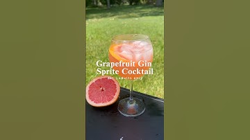 🍊🍹 Citrusy Delight: Grapefruit Gin Sprite Cocktail 🍹🍊