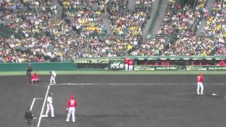 北條史也　プロ入り初スタメン　20160410