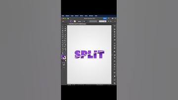 Split text effect in illustrator #illustrator #graphicdesign #fruitcuttinggame #designinspiration
