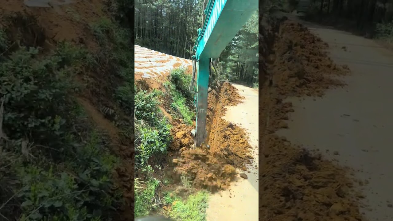 The process of making water channels. 