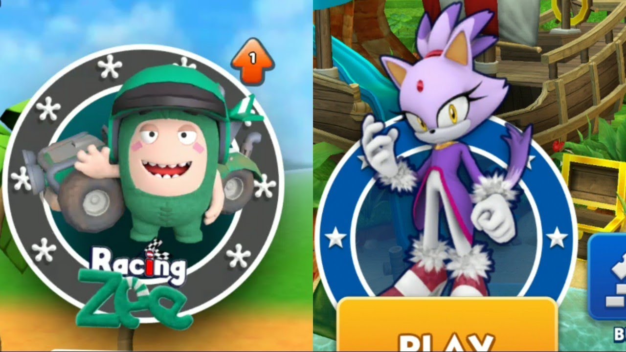 Oddbods Turbo Run Racing Zee vs Sonic Dash Blaze - Android, iOS Gameplay | Kick Tom
