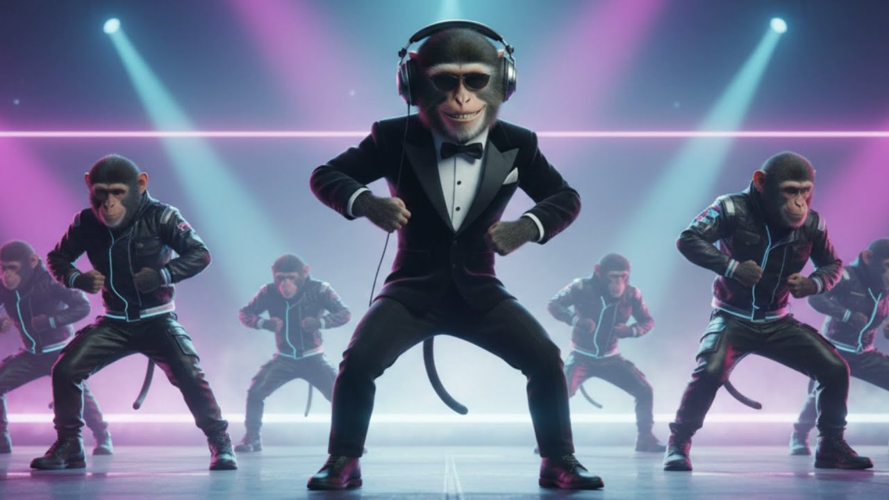 Funny Monkey DJ Dance - K Pop Party for Kids!