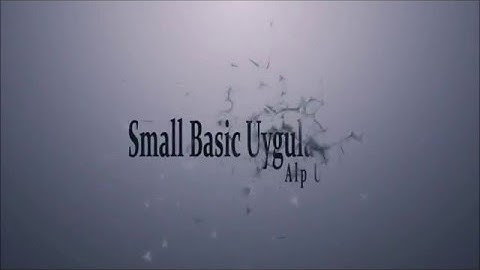 Small Basic | Toplama Yapan Program.