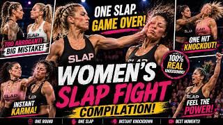 WOMEN'S SLAP FIGHT KNOCKDOWN COMPILATION | Most Shocking Moments!#slap #ufc #viral #knockout #sport