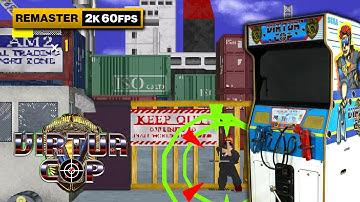 ⚠️WARNING FLASH⚠️What it would look like if HQ remastered? : VIRTUA COP (SEGA SATUN) LONGPLAY