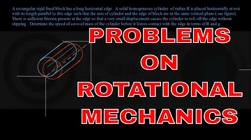 COMPETITIVE EXAM PROBLEMS ON ROTATIONAL MECHANICS (Part-I) CE  _ Physics Academy Online