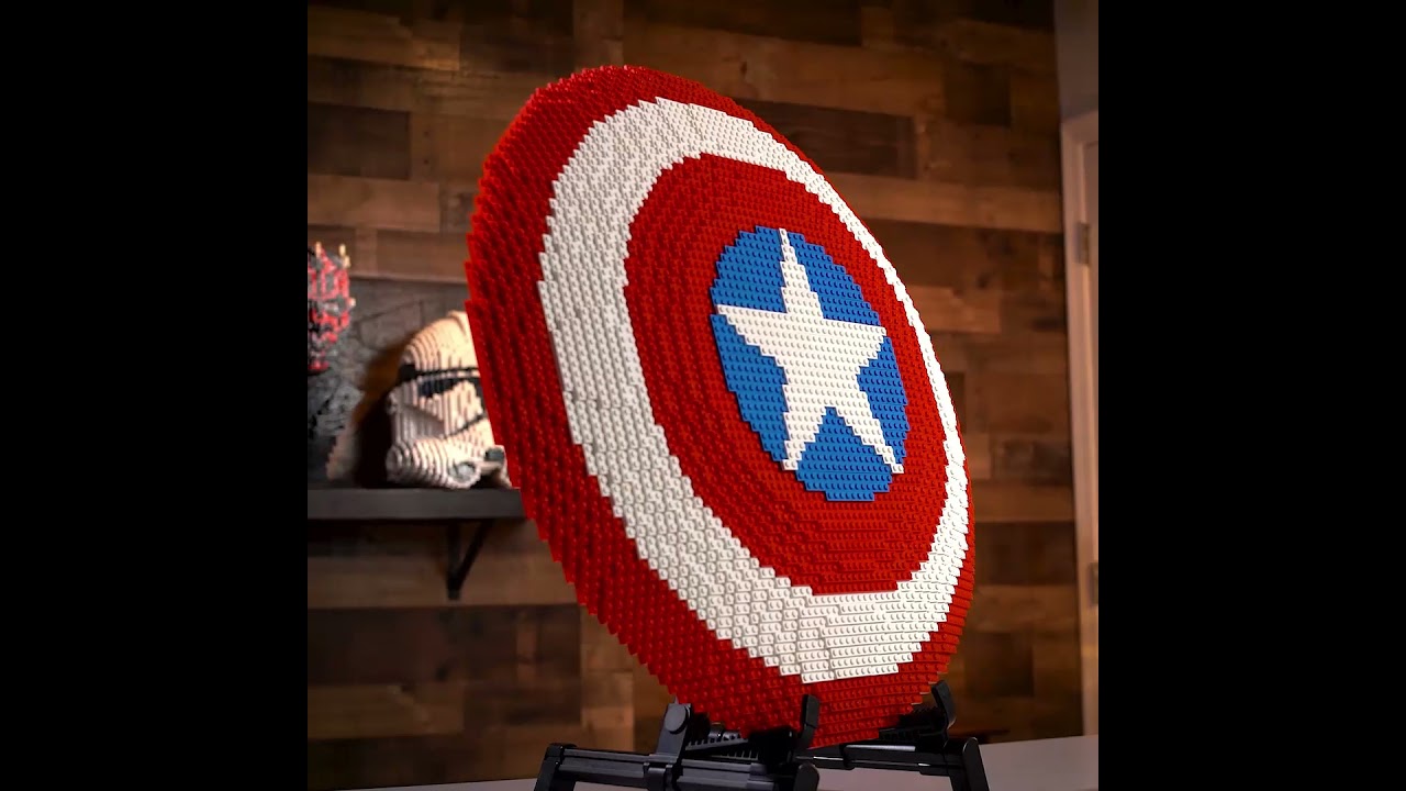 LEGO Super-héros : Captain America Mini figurine avec bouclier et Mjolnir