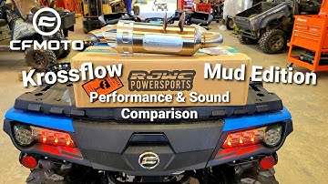 NEW CFMOTO Bolt On Exhaust From MSC | RJWC Exhaust Comparison Review Mud Edition Krossflow