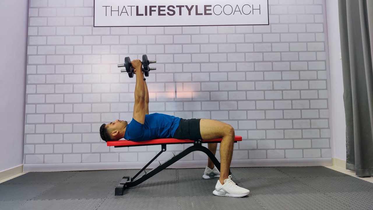 DUMBBELL CLOSE GRIP TRICEP PRESS - YouTube