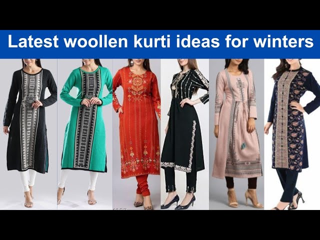 Knitted Winter Kurtas - Buy Knitted Winter Kurtas online in India