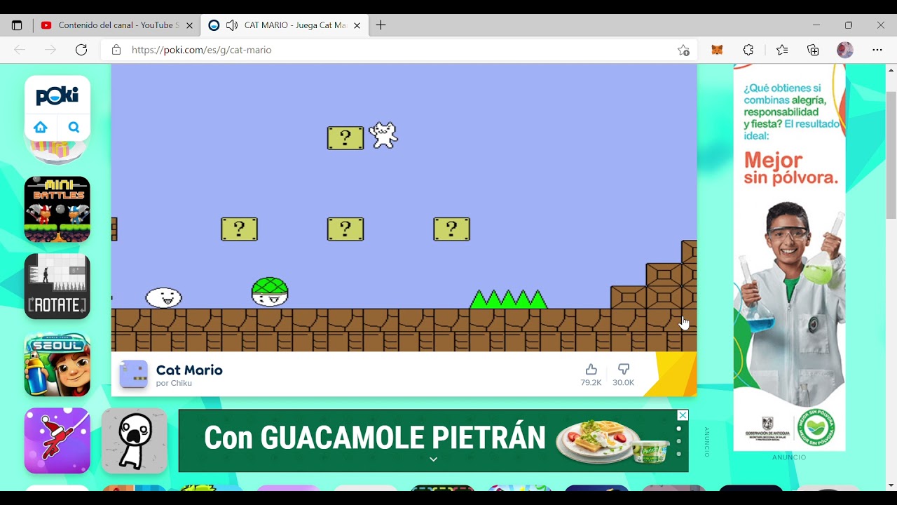 CAT MARIO Juega Cat Mario en Poki y 1 página más Personal Microsoft​ Edge  2021 12 23 16 26 52 