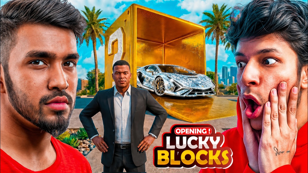 Opening LUCKY BLOCKS in GTA 5😱