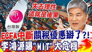 兩岸ECFA恐一刀斬斷關稅優惠掰了?! "MIT"競爭力大危機 加入RCEP影都沒有 李鴻源:意識形態操作失去理性這就是後果