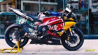 Decal46 Tem Xe Pkl Yamaha R6 Thiết Kế Redbull Nhôm