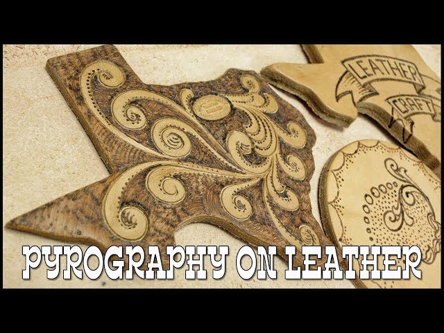 Pyrography on Leather – Howling at the Moon drink coaster pyrography  tutorial for beginners – Pyrography Made Easy