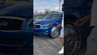 Blue Infiniti M37 On 28 Dub Floaters