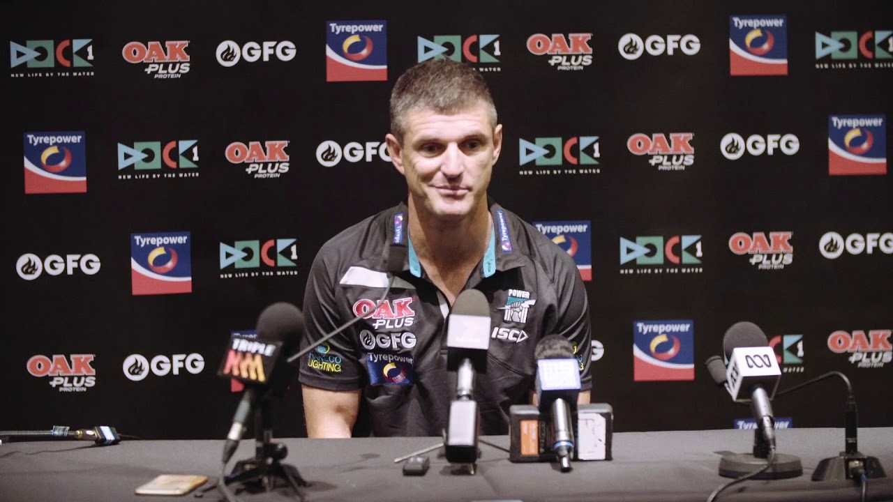 port power fixture Nathan Bassett press conference: 18 May 2019