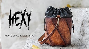 How To Make a HEXAGONAL Leather Bucket Bag | PDF Pattern For Leather Crafting
