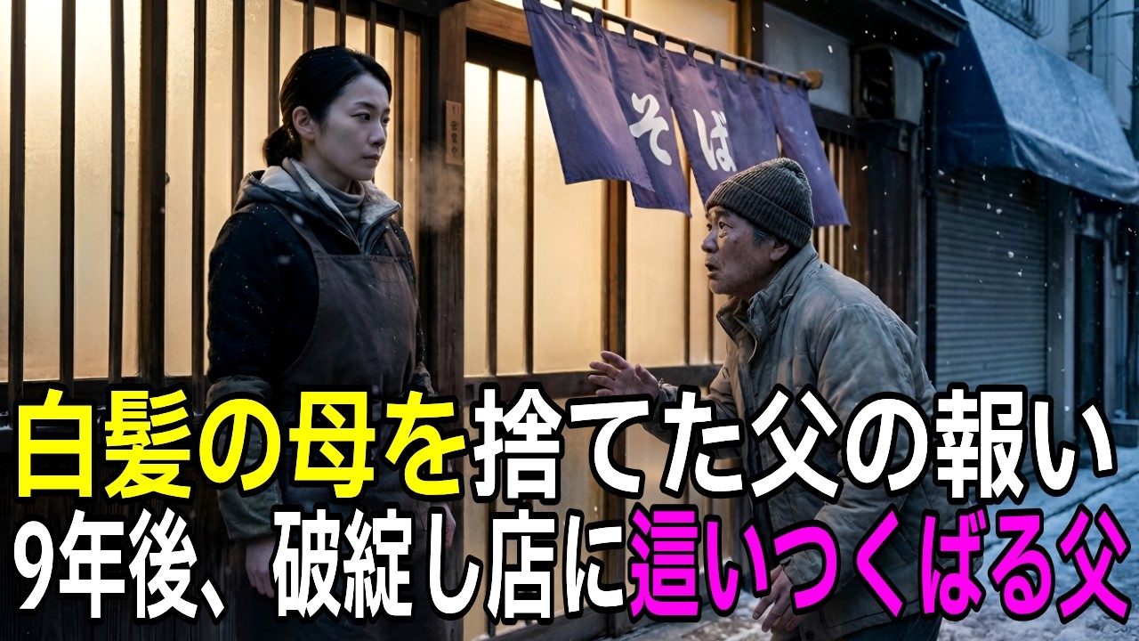 母の髪が一晩で白くなった日、父は私たちを捨てた。9年後、老後破綻した父が突然店に現れました