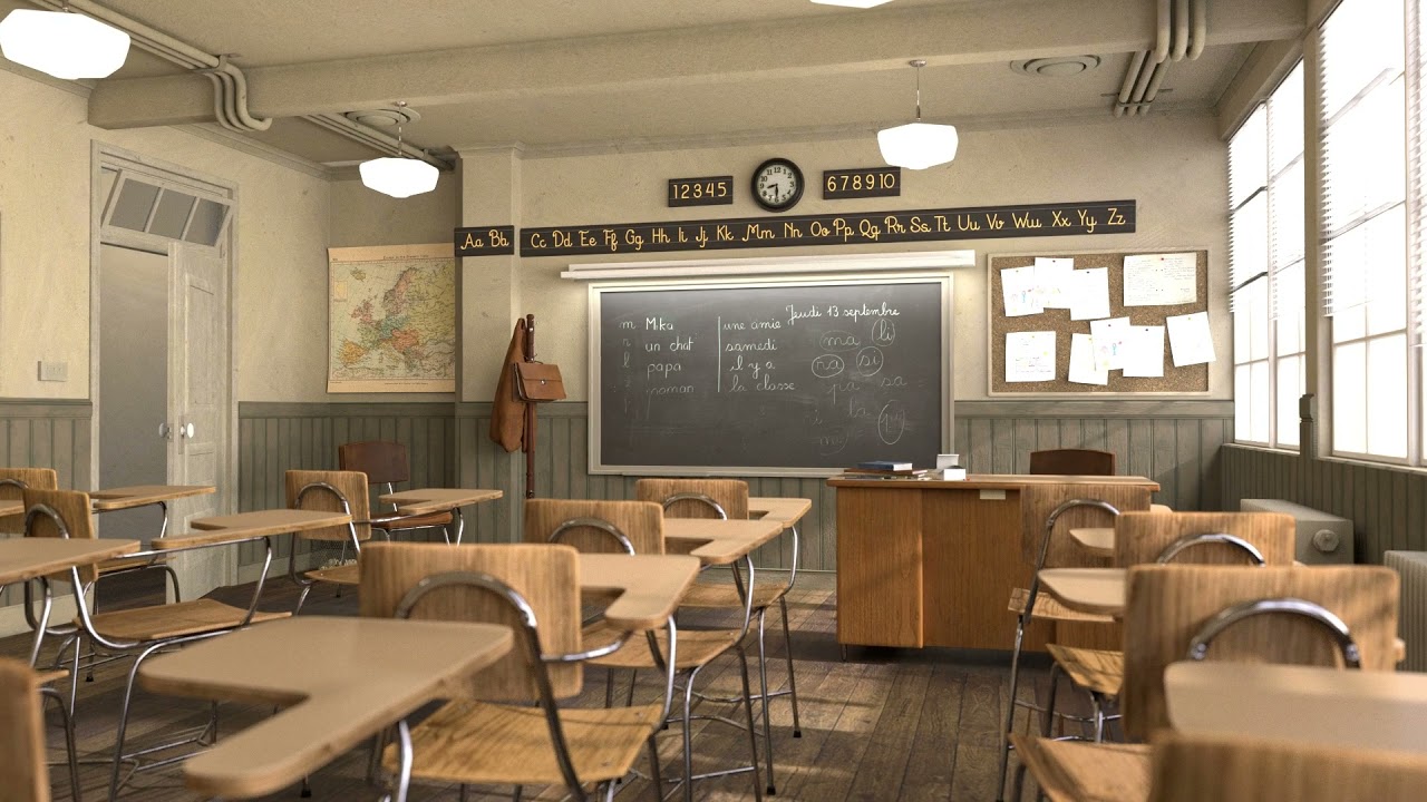 Anime classroom - CG Cookie