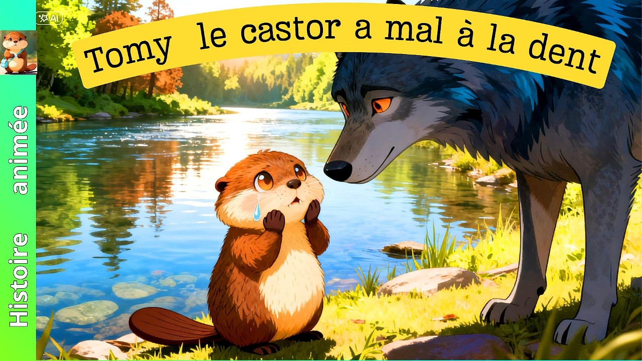 Tomy le castor a mal à la dent |Histoire pour dormir| Conte sur le brossage de dent| conte enfant 