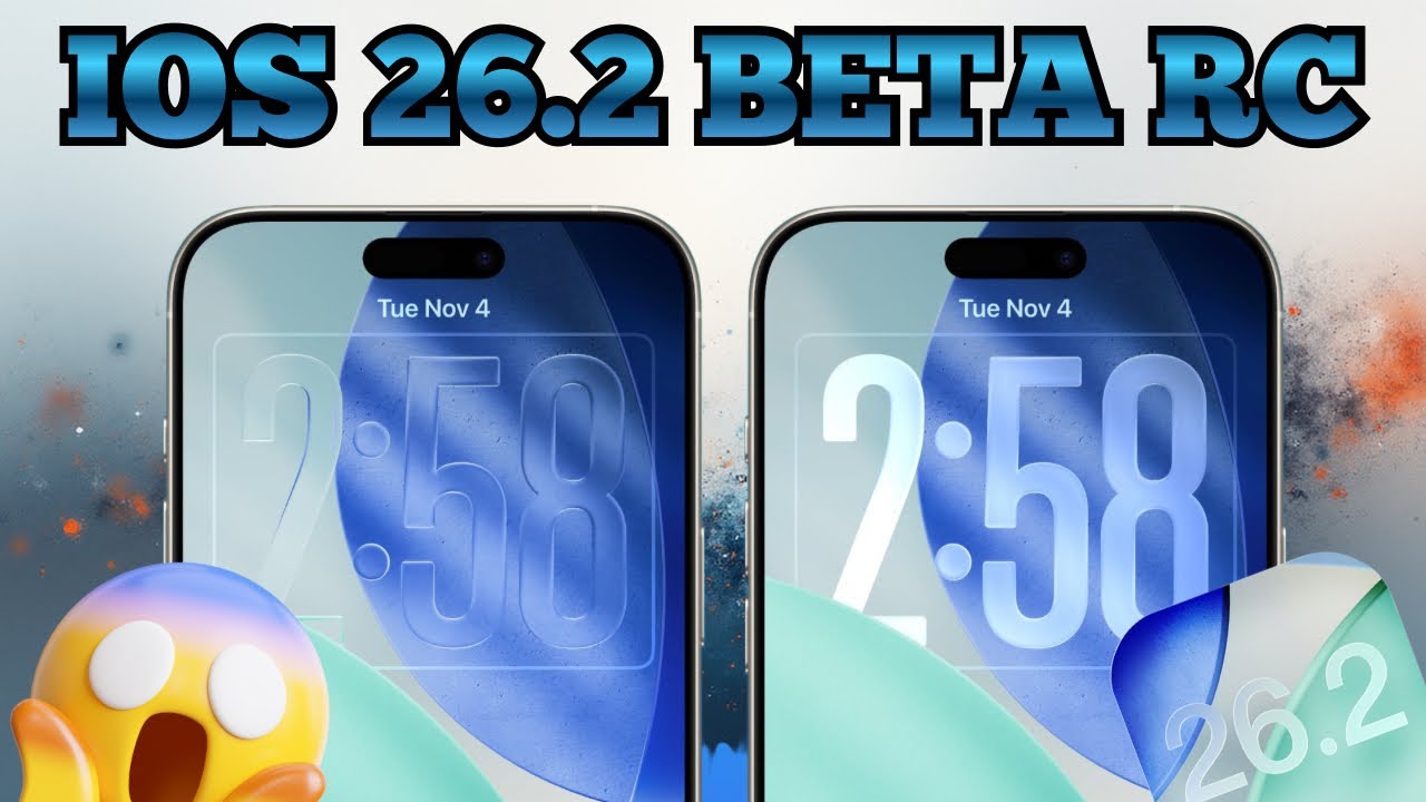 SAIU!!🔥 IOS 26.2 BETA RC - NOVIDADES  AirDrop & tela inicial e bateria !📲