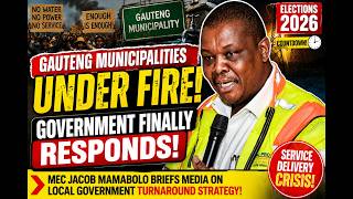 Gauteng’s municipalities are facing intense scrutiny over ongoing service delivery failures concerns
