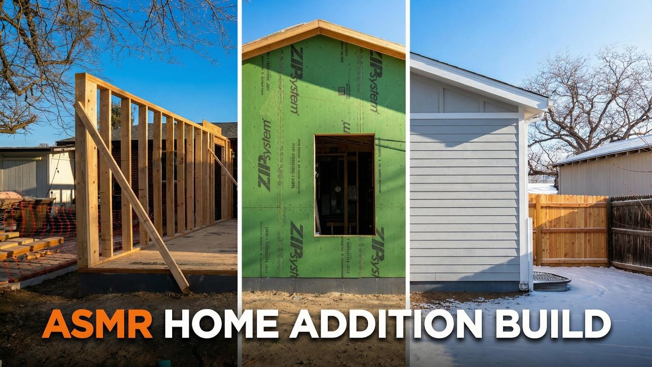 Building a Home Addition | Full Construction Process (ASMR)