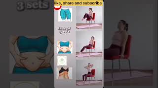 Chair Fat Burning Workout for Full Body #shorts