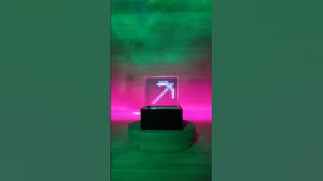 Watch minecraft on a glass cube not your phone #minecraft #cube #3d #hologram #nostalgia