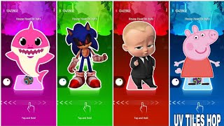 Peppa Pig Exe 🆚 Baby Shark Exe 🆚 Sonic Exe 🆚 Baby Boss Exe || Tileshop EDM Rush