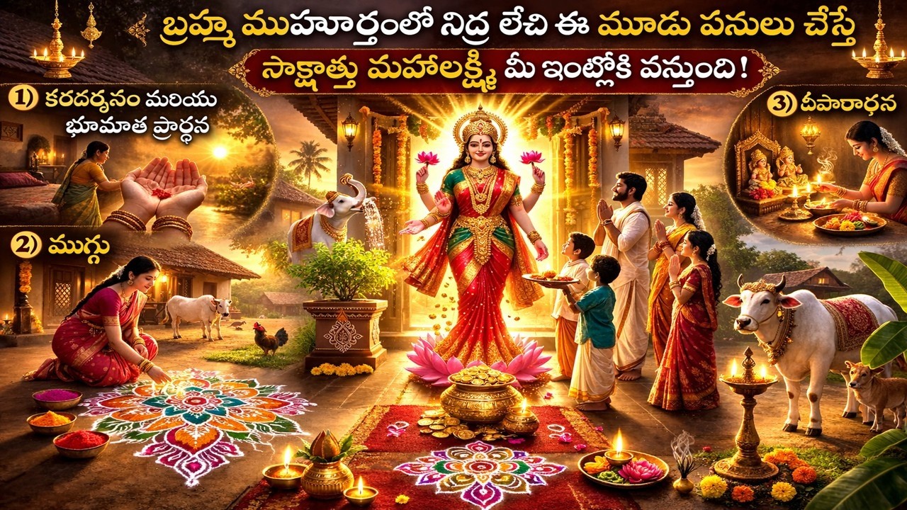 బ్రహ్మముహూర్తంలో నిద్ర లేచి ఈ 3 పనులు చేస్తే || సాక్షాత్తు మహాలక్ష్మి మీ ఇంట్లోకి వస్తుంది