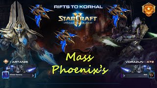 StarCraft 2 Co-Op Rifts to Korhal Artanis (Phoenix's ONLY) lvl 1000 Brutal