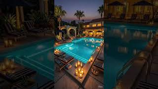 Luxury Swimming Pool Al Video | Relaxing Summer Pool view #ItsTech #Renovation    #shortvideo
