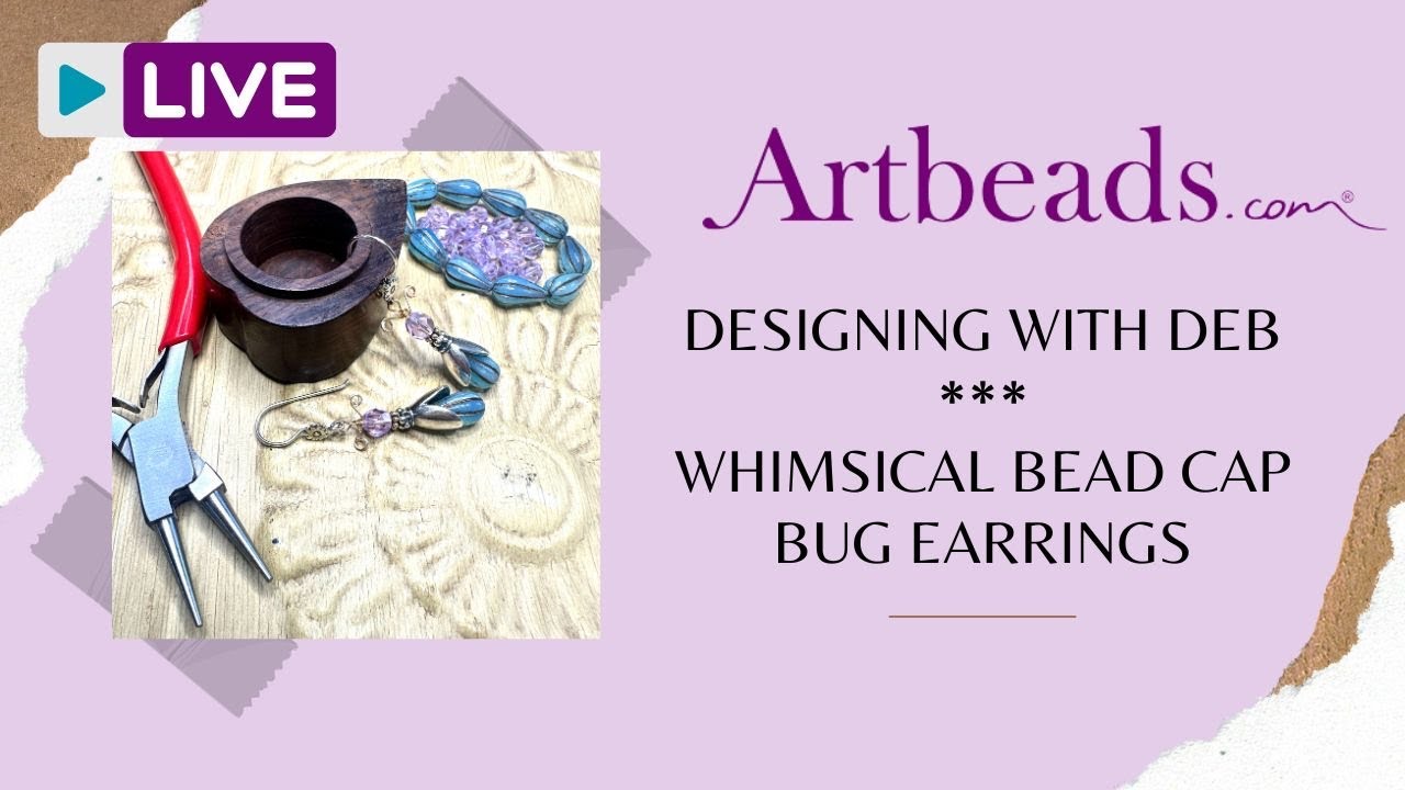 Designing with Deb - Whimsical Bead Cap Bug Earrings