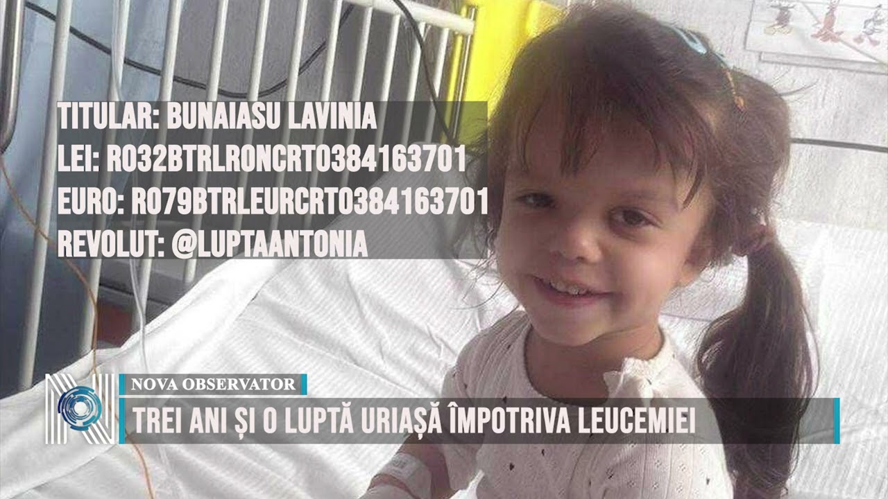 Trei ani și o luptă uriașă împotriva leucemiei